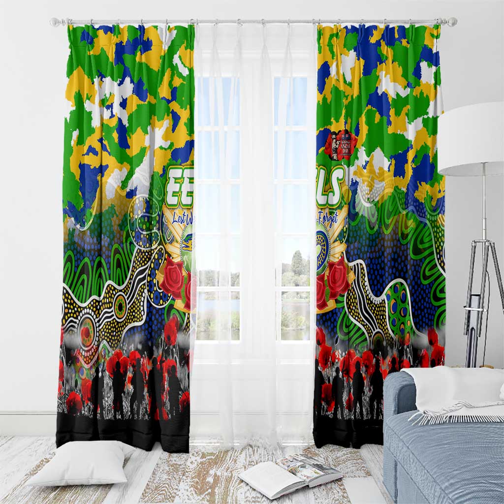 Eels ANZAC Day Window Curtain Australian Army - Lest We Forget