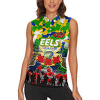 Personalized Eels ANZAC Day Women Sleeveless Polo Shirt Australian Army - Lest We Forget