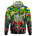 Personalized Eels ANZAC Day Zip Hoodie Australian Army - Lest We Forget
