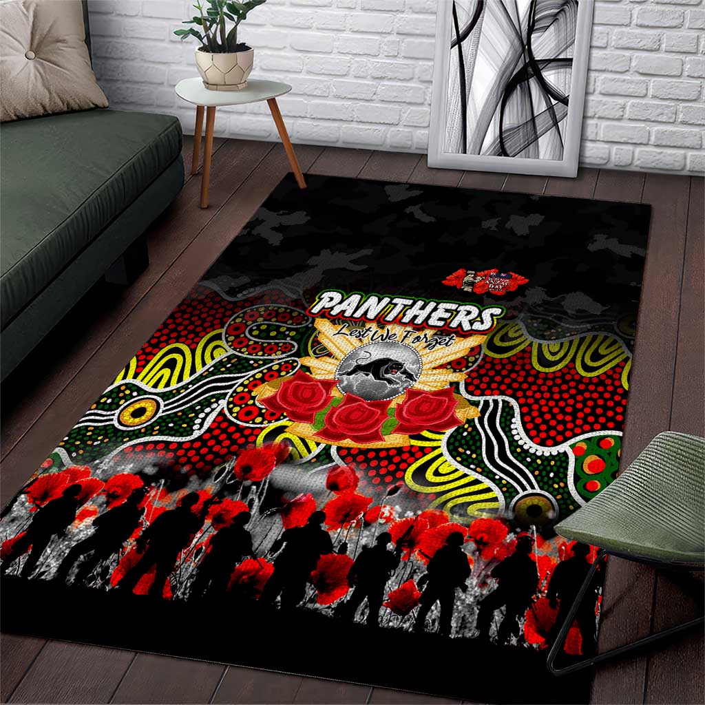 Panthers ANZAC Day Area Rug Australian Army - Lest We Forget