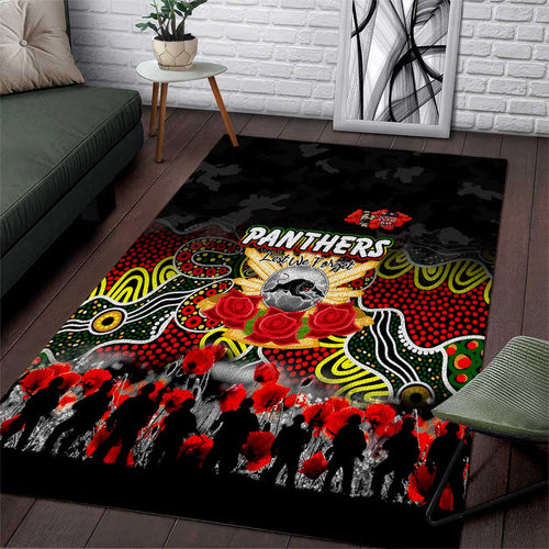 Panthers ANZAC Day Area Rug Australian Army - Lest We Forget