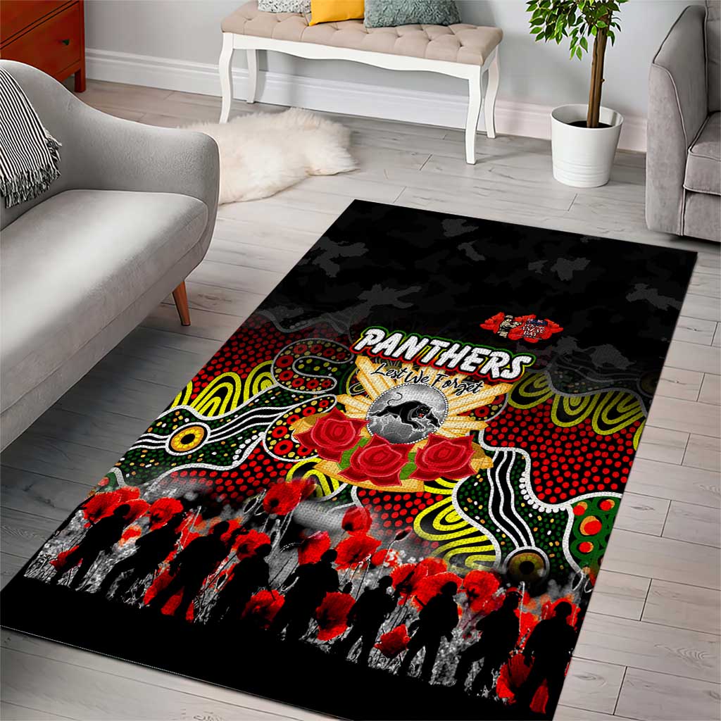 Panthers ANZAC Day Area Rug Australian Army - Lest We Forget