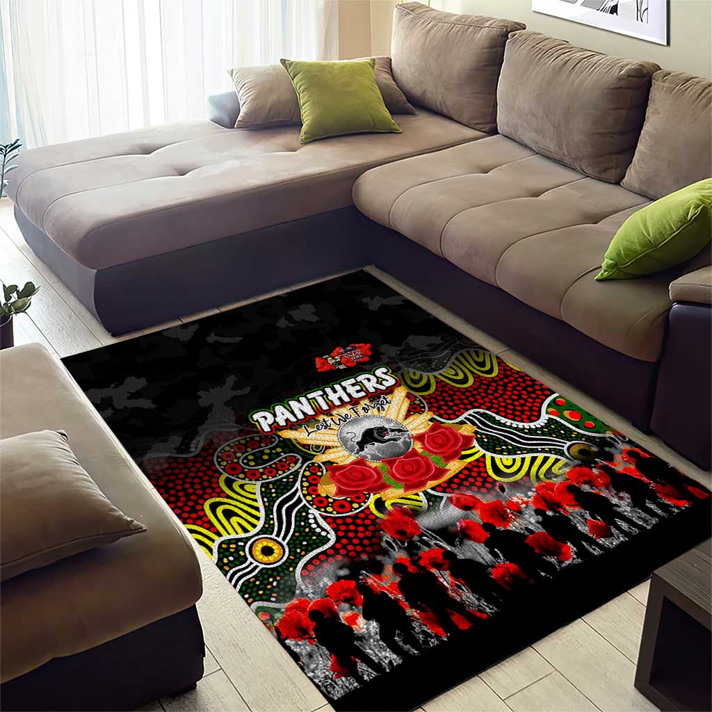 Panthers ANZAC Day Area Rug Australian Army - Lest We Forget