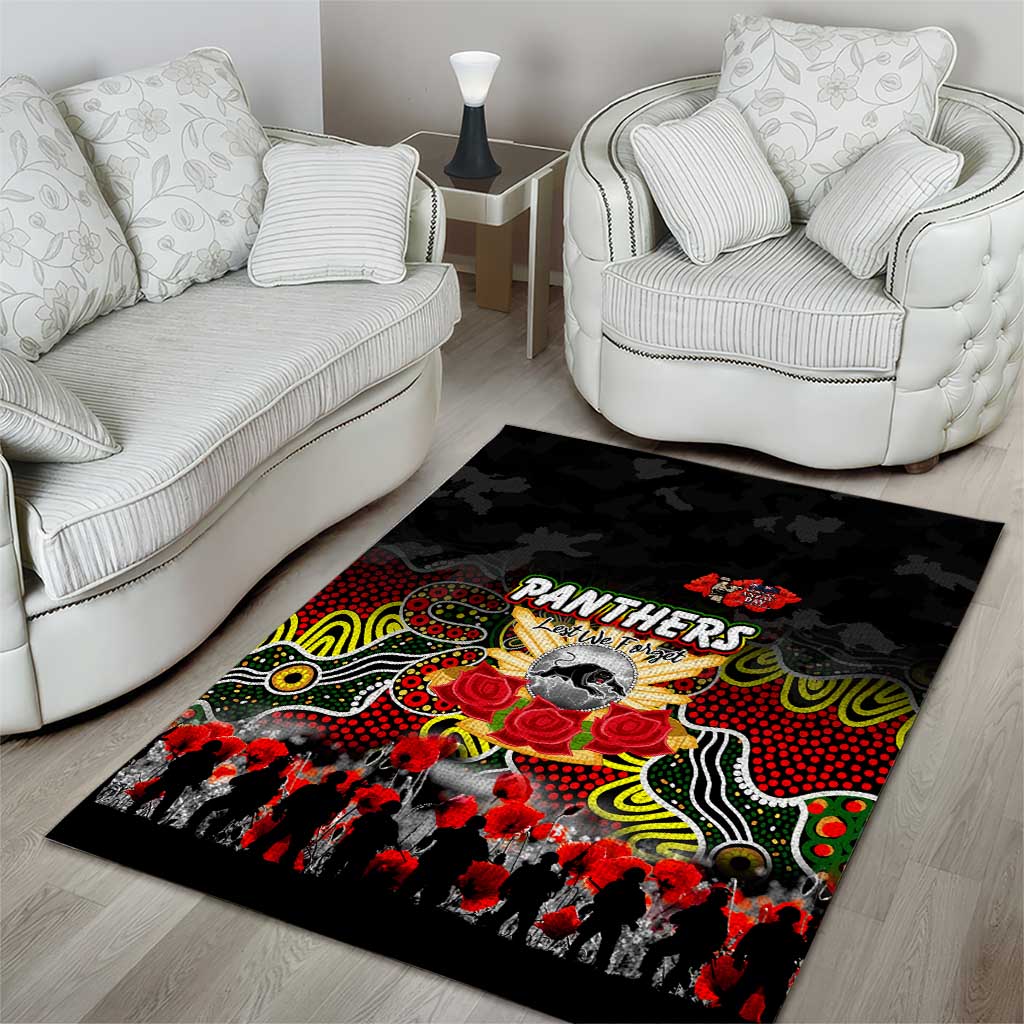 Panthers ANZAC Day Area Rug Australian Army - Lest We Forget
