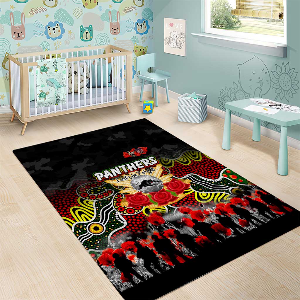 Panthers ANZAC Day Area Rug Australian Army - Lest We Forget