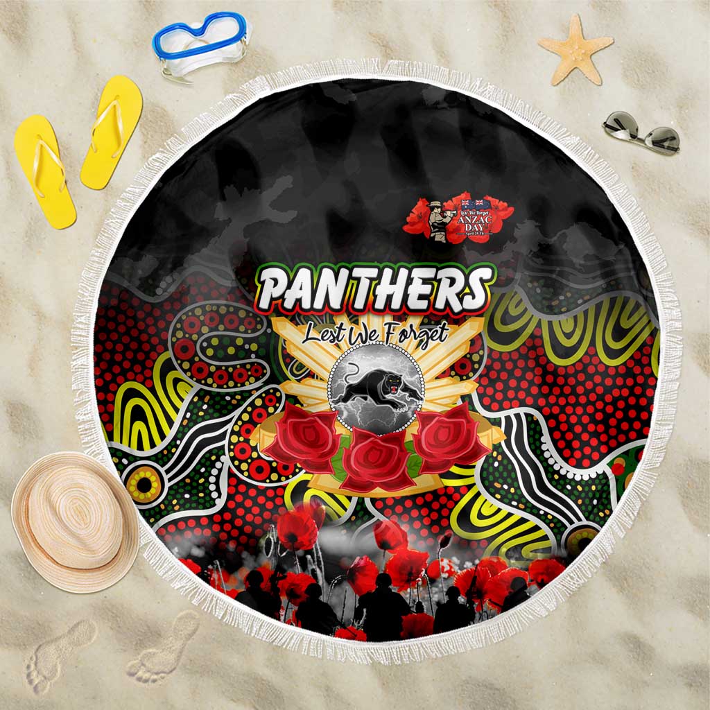 Panthers ANZAC Day Beach Blanket Australian Army - Lest We Forget