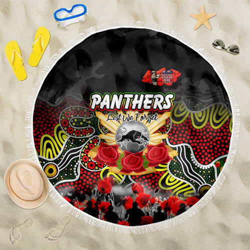 Panthers ANZAC Day Beach Blanket Australian Army - Lest We Forget