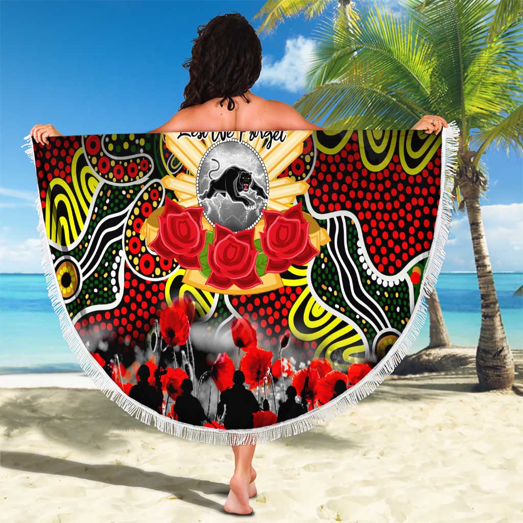 Panthers ANZAC Day Beach Blanket Australian Army - Lest We Forget