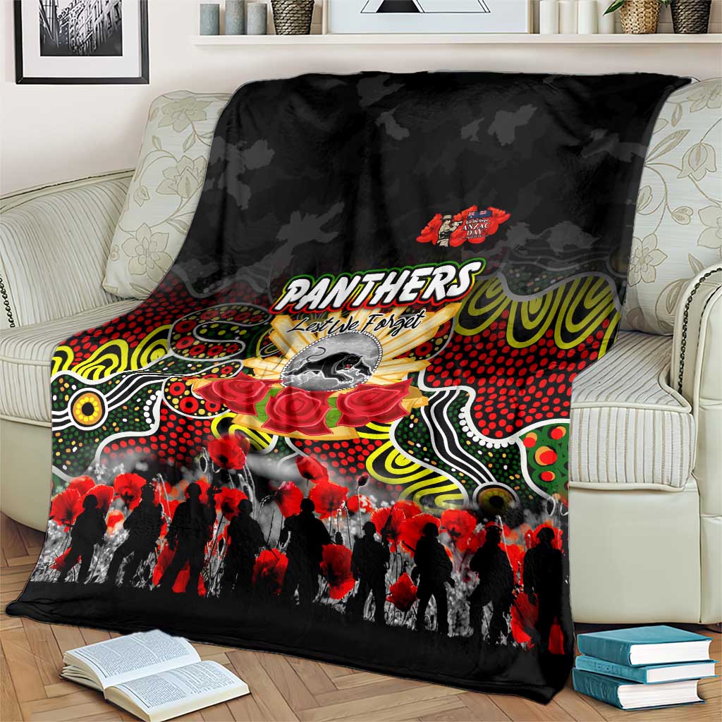 Panthers ANZAC Day Blanket Australian Army - Lest We Forget