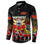 Personalized Panthers ANZAC Day Button Sweatshirt Australian Army - Lest We Forget