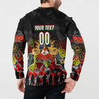 Personalized Panthers ANZAC Day Button Sweatshirt Australian Army - Lest We Forget