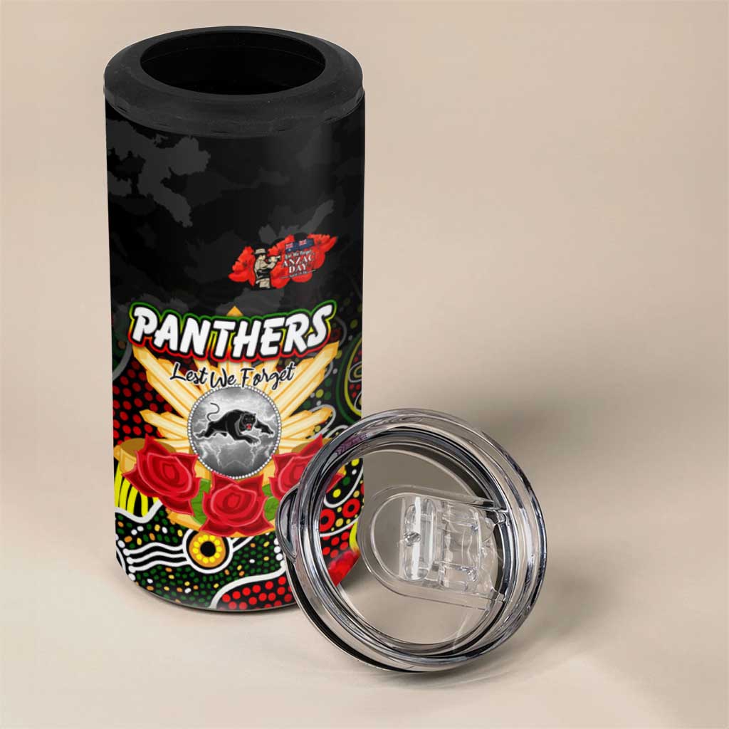 Personalized Panthers ANZAC Day 4 in 1 Can Cooler Tumbler Australian Army - Lest We Forget