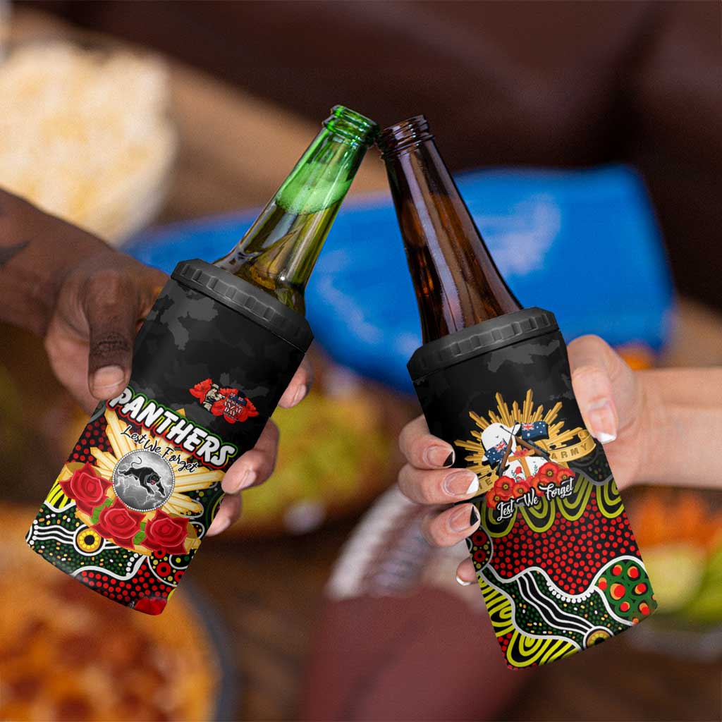 Personalized Panthers ANZAC Day 4 in 1 Can Cooler Tumbler Australian Army - Lest We Forget