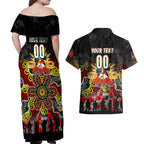 Personalized Panthers ANZAC Day Couples Matching Off Shoulder Maxi Dress and Hawaiian Shirt Australian Army - Lest We Forget