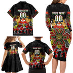 Personalized Panthers ANZAC Day Family Matching Long Sleeve Bodycon Dress and Hawaiian Shirt Australian Army - Lest We Forget