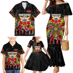 Personalized Panthers ANZAC Day Family Matching Mermaid Dress and Hawaiian Shirt Australian Army - Lest We Forget