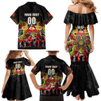 Personalized Panthers ANZAC Day Family Matching Mermaid Dress and Hawaiian Shirt Australian Army - Lest We Forget