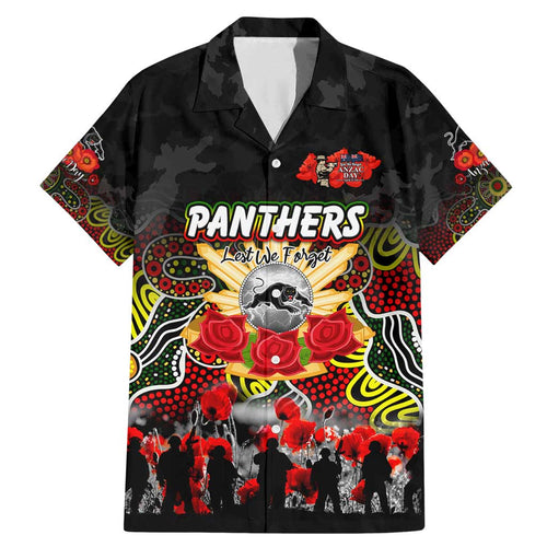 Personalized Panthers ANZAC Day Family Matching Mermaid Dress and Hawaiian Shirt Australian Army - Lest We Forget