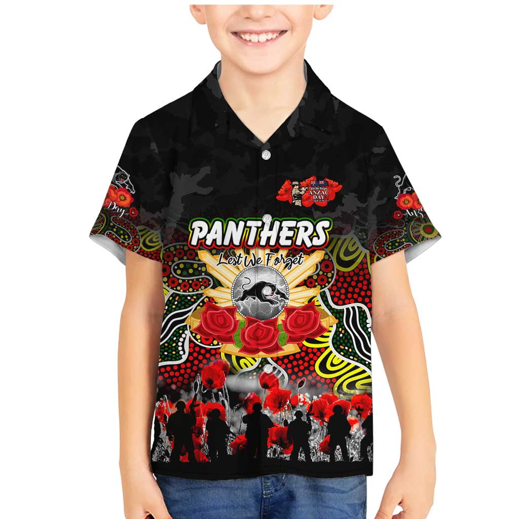 Personalized Panthers ANZAC Day Family Matching Mermaid Dress and Hawaiian Shirt Australian Army - Lest We Forget