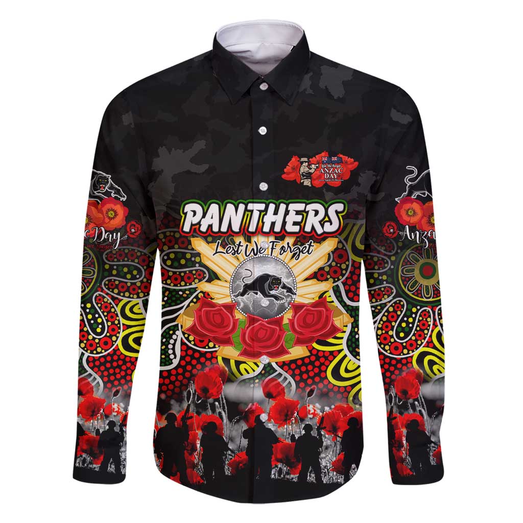 Personalized Panthers ANZAC Day Family Matching Off Shoulder Short Dress and Hawaiian Shirt Australian Army - Lest We Forget
