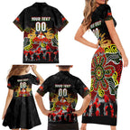 Personalized Panthers ANZAC Day Family Matching Short Sleeve Bodycon Dress and Hawaiian Shirt Australian Army - Lest We Forget