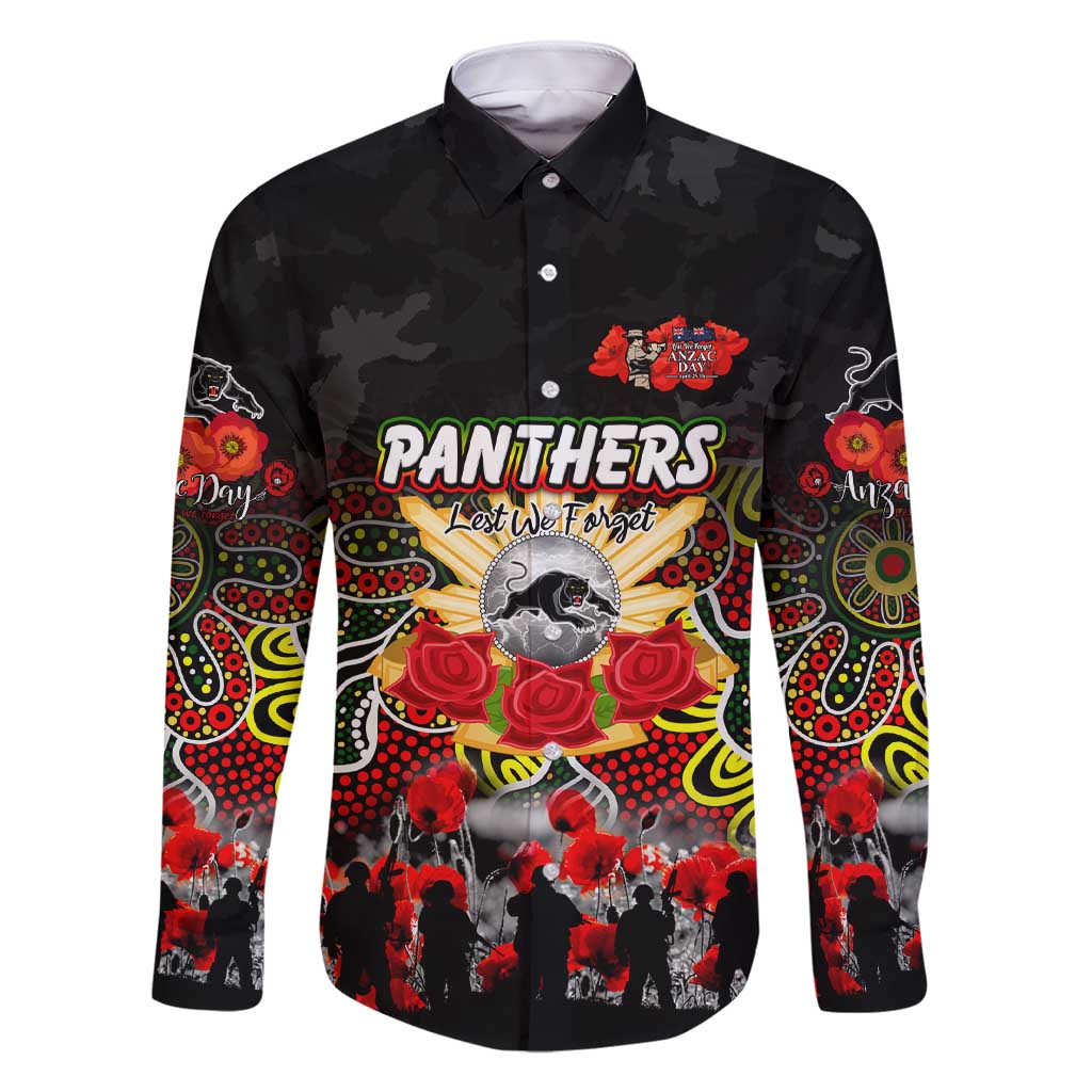 Personalized Panthers ANZAC Day Family Matching Short Sleeve Bodycon Dress and Hawaiian Shirt Australian Army - Lest We Forget