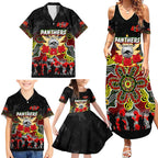 Personalized Panthers ANZAC Day Family Matching Summer Maxi Dress and Hawaiian Shirt Australian Army - Lest We Forget