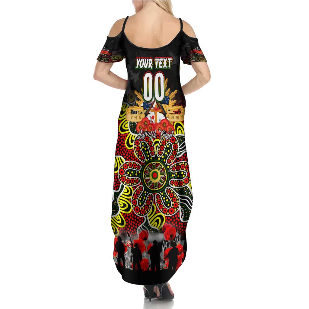 Personalized Panthers ANZAC Day Family Matching Summer Maxi Dress and Hawaiian Shirt Australian Army - Lest We Forget