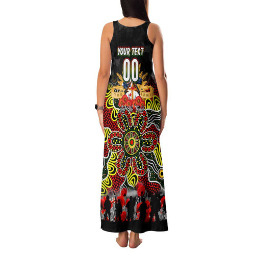 Personalized Panthers ANZAC Day Family Matching Tank Maxi Dress and Hawaiian Shirt Australian Army - Lest We Forget