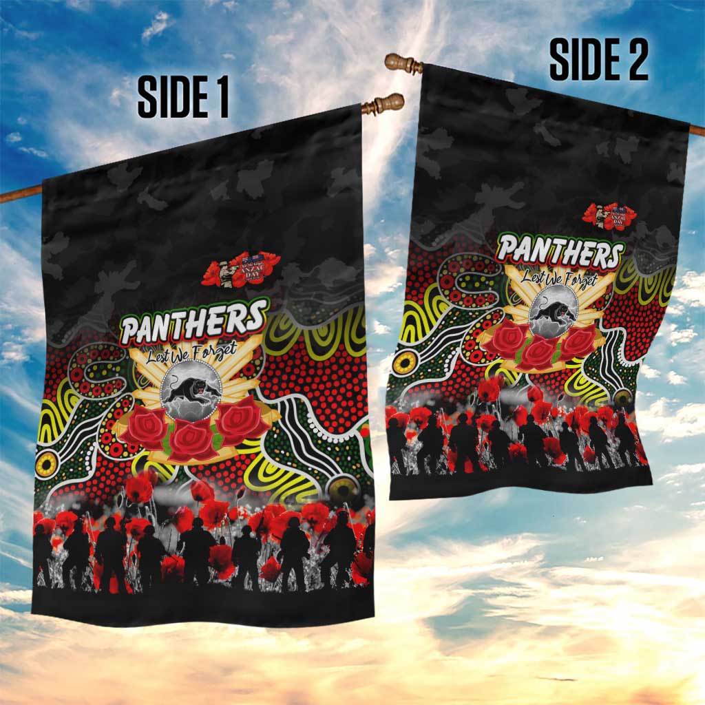 Panthers ANZAC Day Garden Flag Australian Army - Lest We Forget
