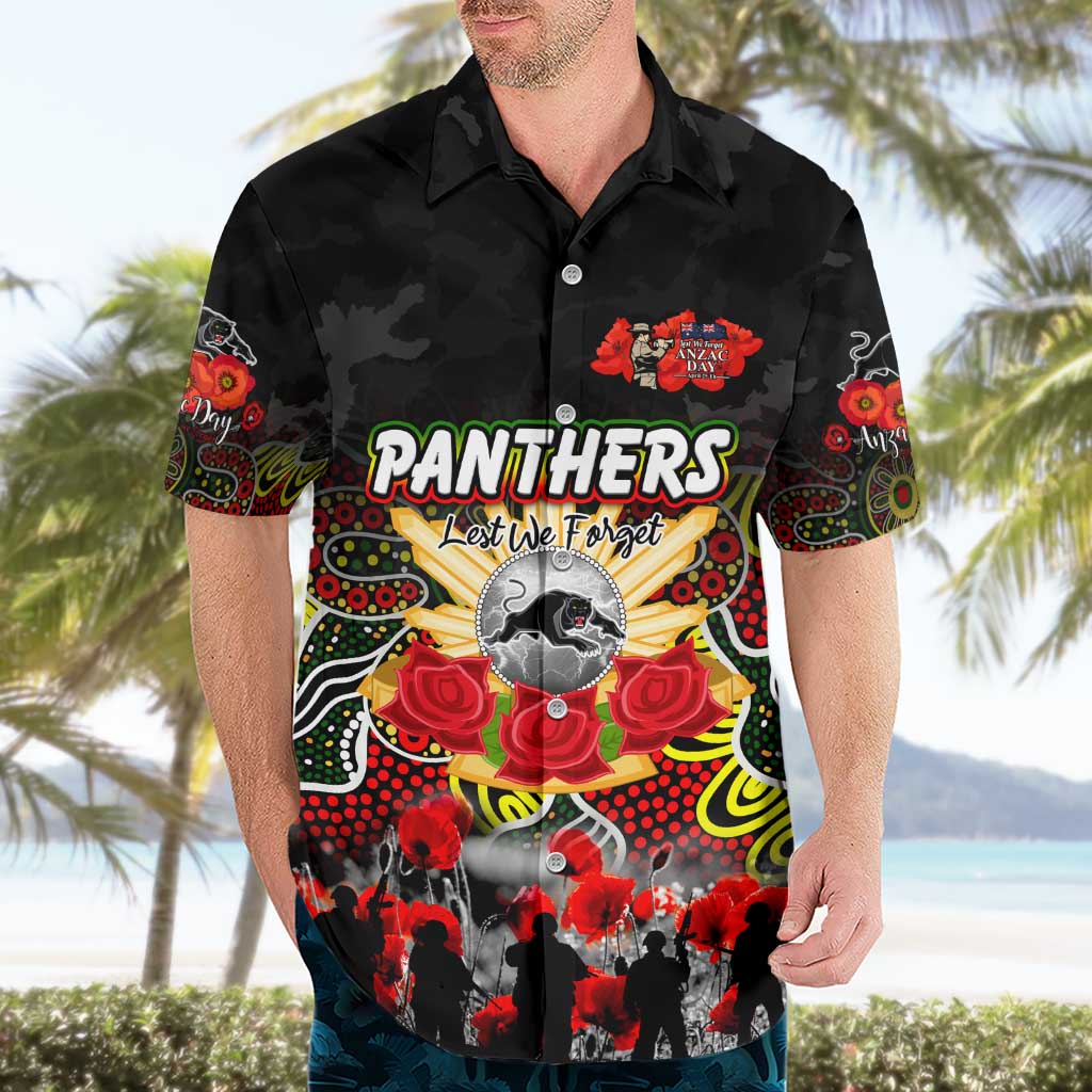 Personalized Panthers ANZAC Day Hawaiian Shirt Australian Army - Lest We Forget