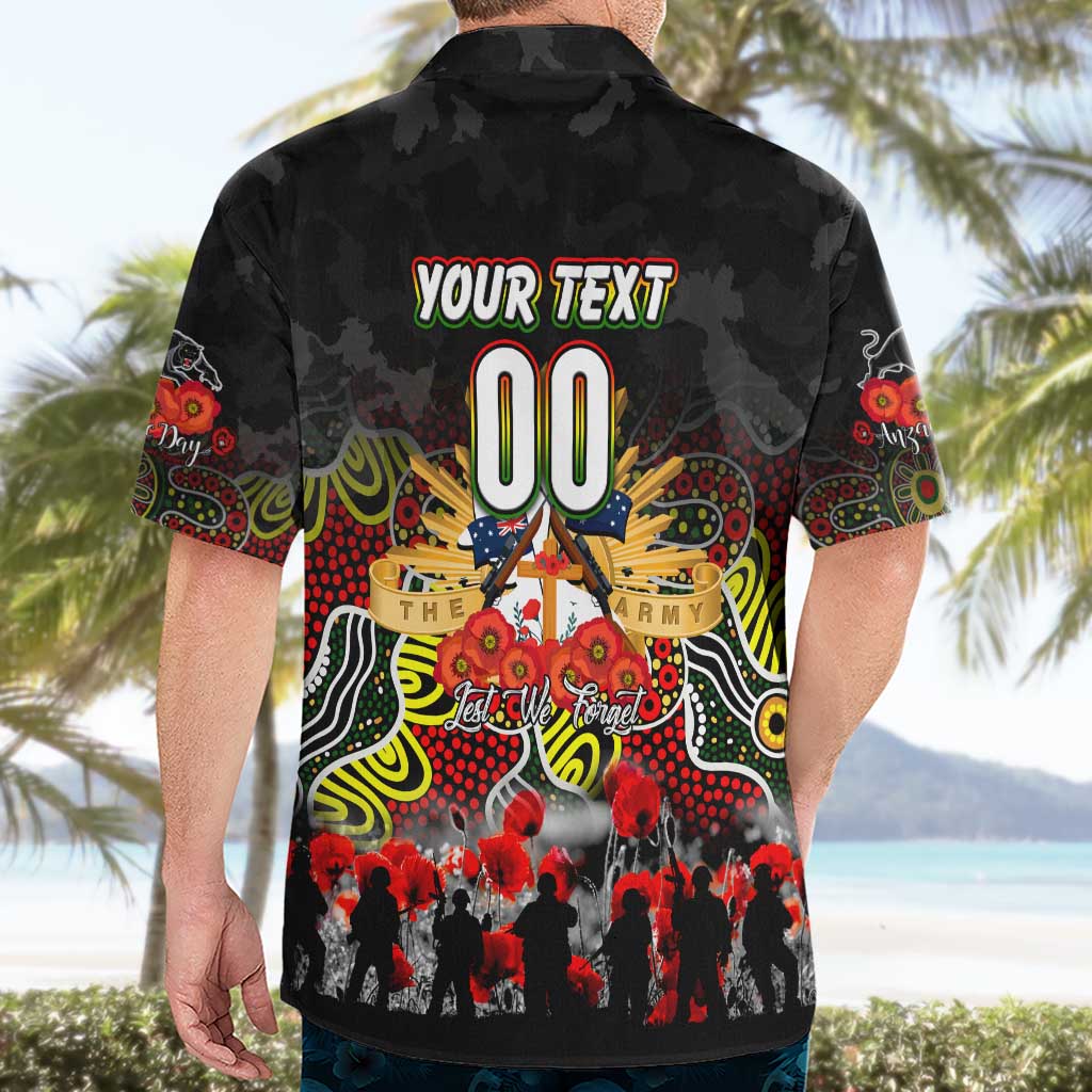 Personalized Panthers ANZAC Day Hawaiian Shirt Australian Army - Lest We Forget