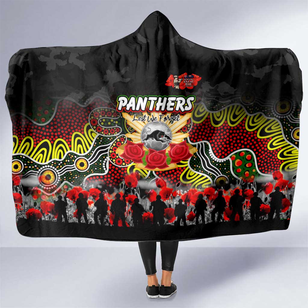 Panthers ANZAC Day Hooded Blanket Australian Army - Lest We Forget