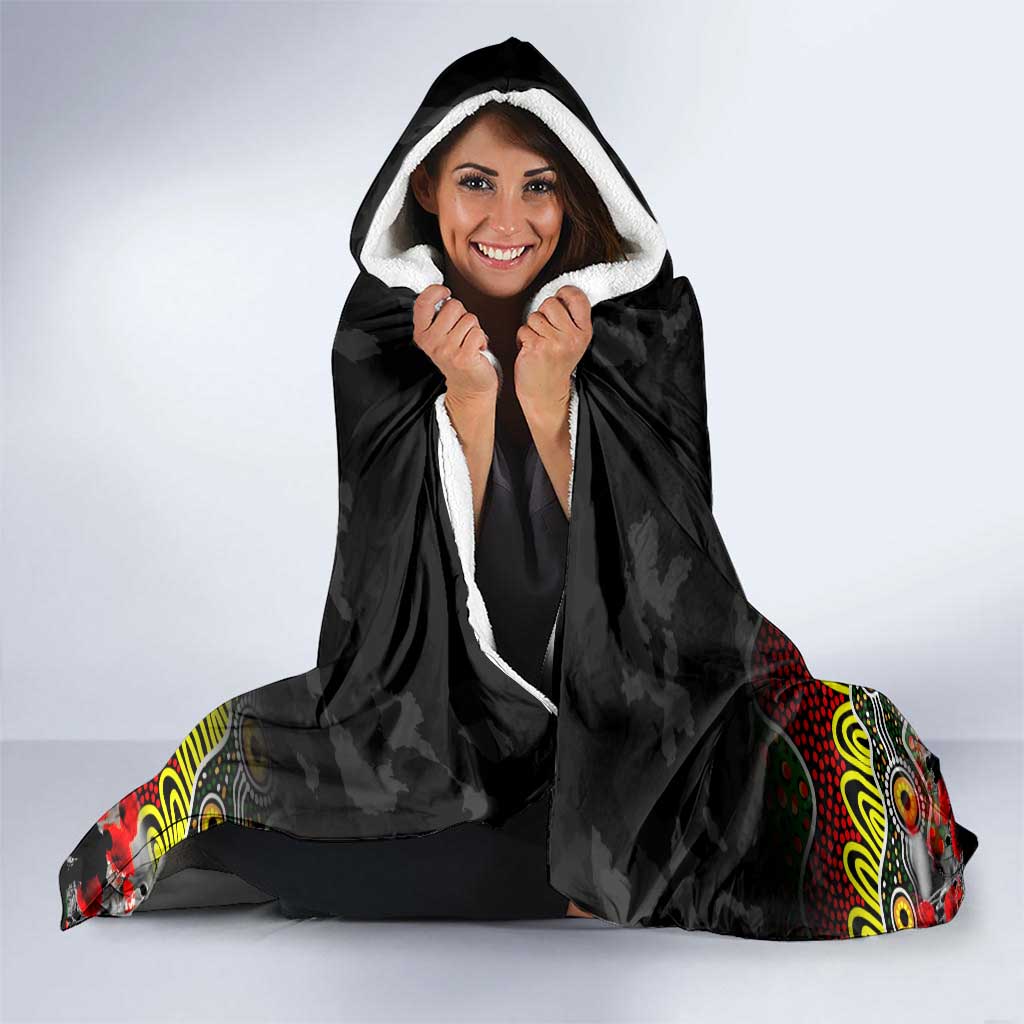 Panthers ANZAC Day Hooded Blanket Australian Army - Lest We Forget