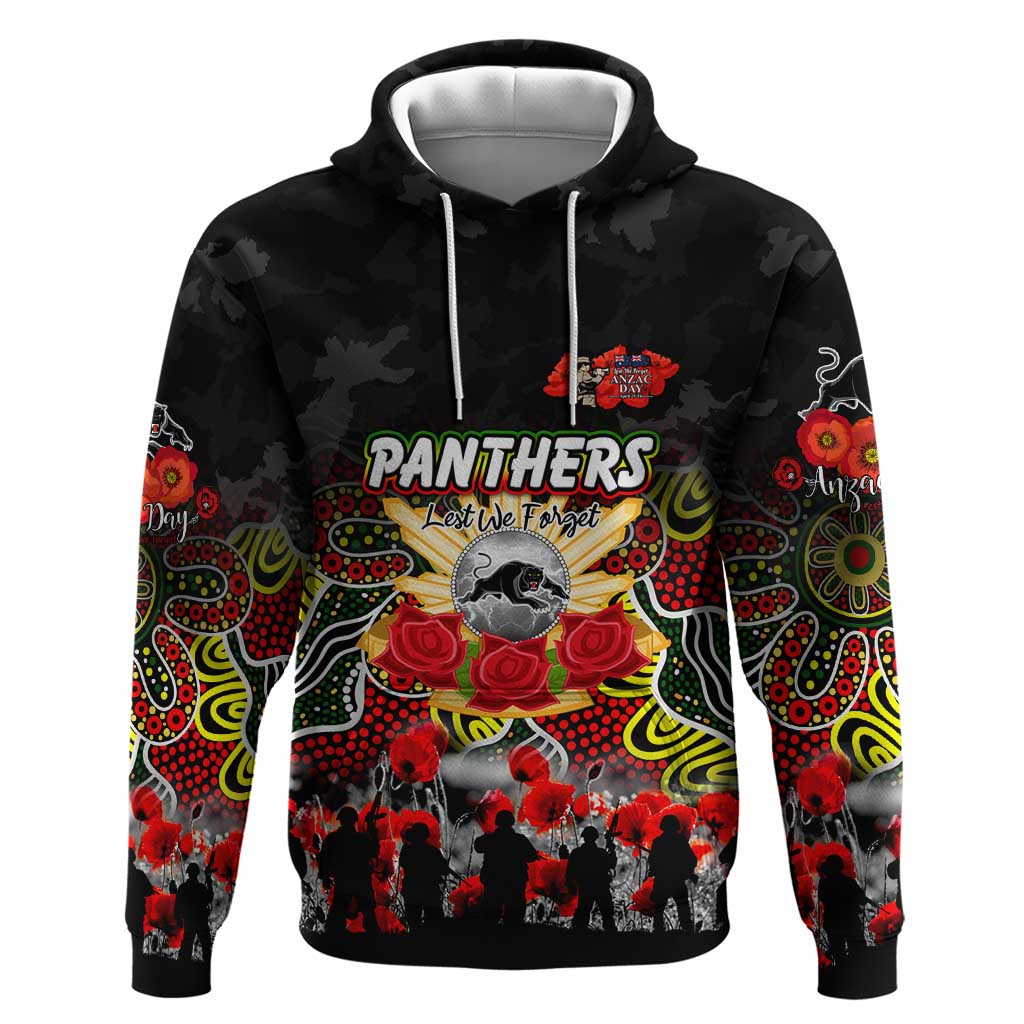 Personalized Panthers ANZAC Day Hoodie Australian Army - Lest We Forget