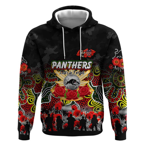 Personalized Panthers ANZAC Day Hoodie Australian Army - Lest We Forget