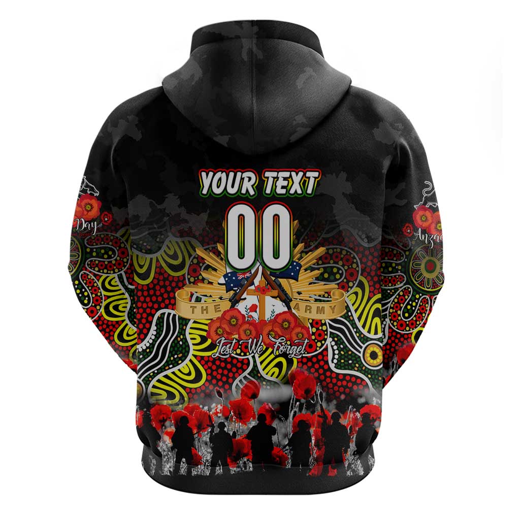 Personalized Panthers ANZAC Day Hoodie Australian Army - Lest We Forget