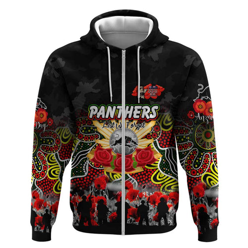 Personalized Panthers ANZAC Day Hoodie Australian Army - Lest We Forget