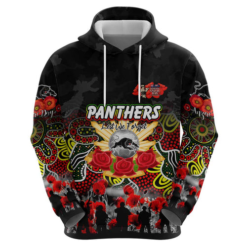 Personalized Panthers ANZAC Day Hoodie Australian Army - Lest We Forget