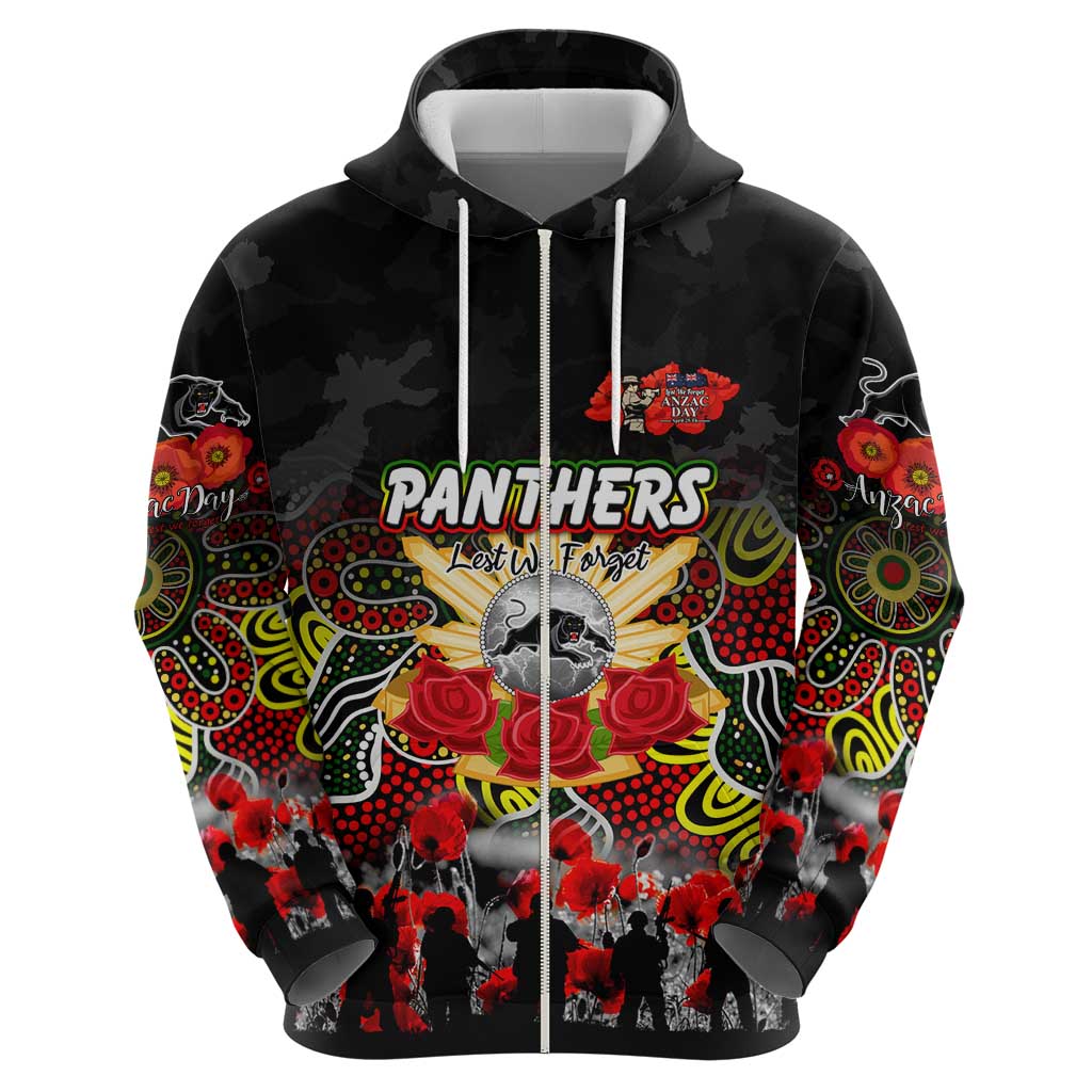 Personalized Panthers ANZAC Day Hoodie Australian Army - Lest We Forget