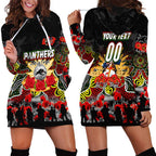Personalized Panthers ANZAC Day Hoodie Dress Australian Army - Lest We Forget