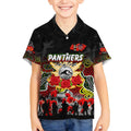 Personalized Panthers ANZAC Day Kid Hawaiian Shirt Australian Army - Lest We Forget