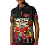 Personalized Panthers ANZAC Day Kid Polo Shirt Australian Army - Lest We Forget