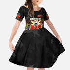 Personalized Panthers ANZAC Day Kid Short Sleeve Dress Australian Army - Lest We Forget