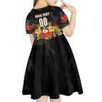 Personalized Panthers ANZAC Day Kid Short Sleeve Dress Australian Army - Lest We Forget
