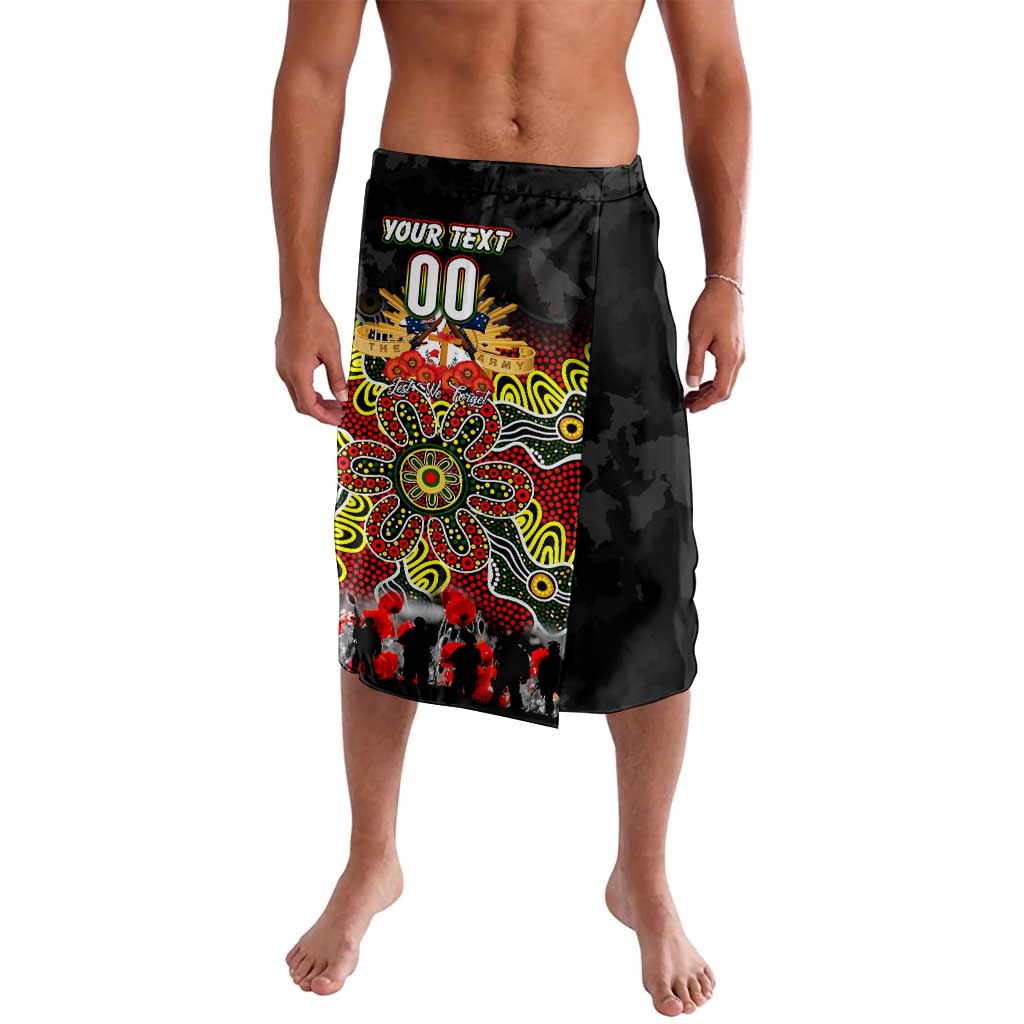 Personalized Panthers ANZAC Day Lavalava Australian Army - Lest We Forget