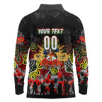 Personalized Panthers ANZAC Day Long Sleeve Polo Shirt Australian Army - Lest We Forget