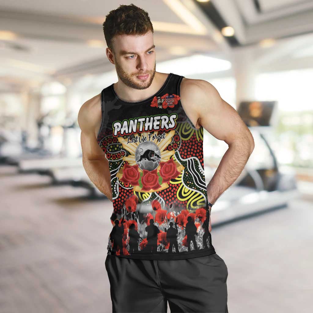 Personalized Panthers ANZAC Day Men Tank Top Australian Army - Lest We Forget