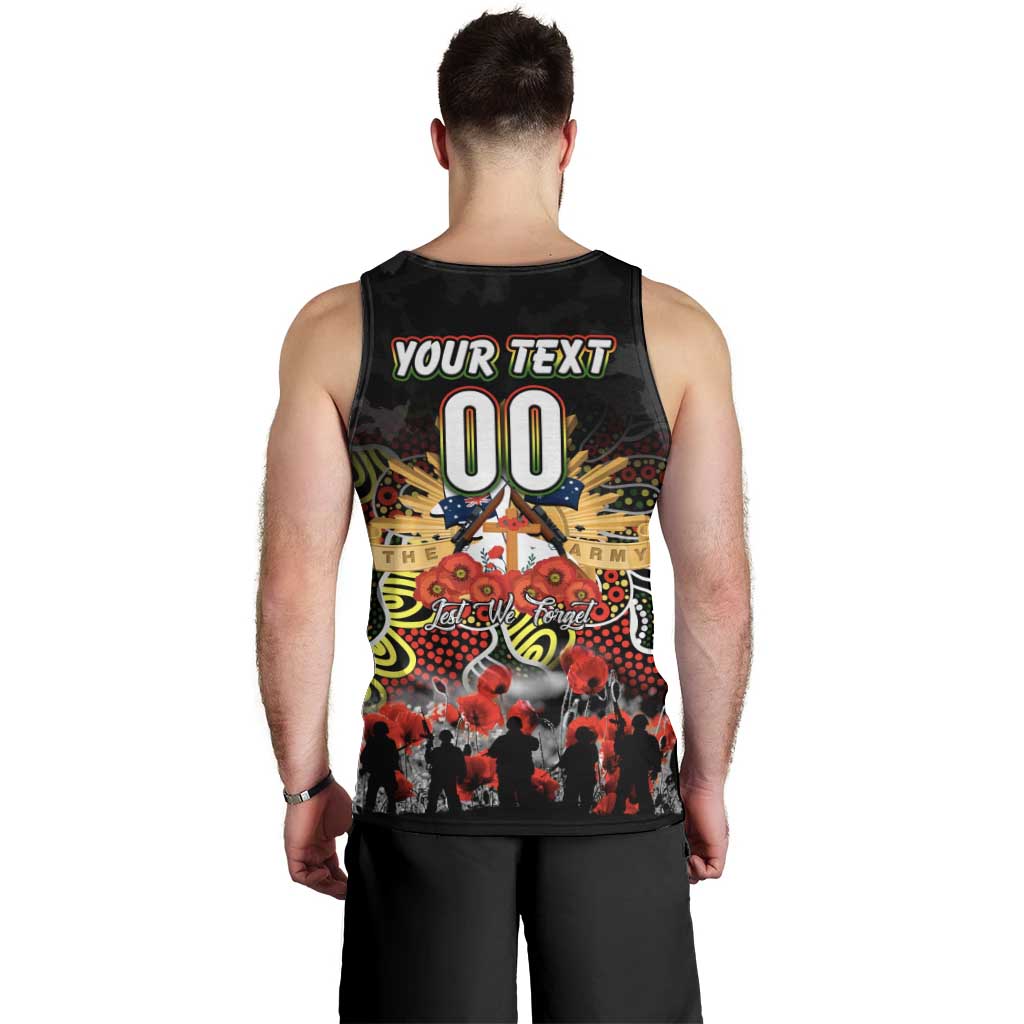 Personalized Panthers ANZAC Day Men Tank Top Australian Army - Lest We Forget