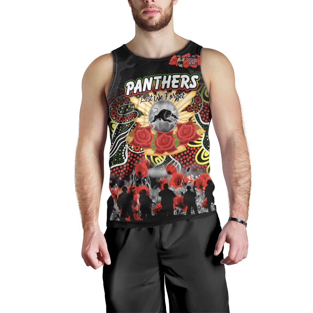 Personalized Panthers ANZAC Day Men Tank Top Australian Army - Lest We Forget
